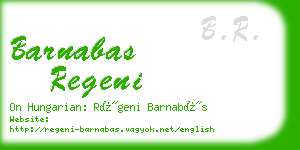 barnabas regeni business card